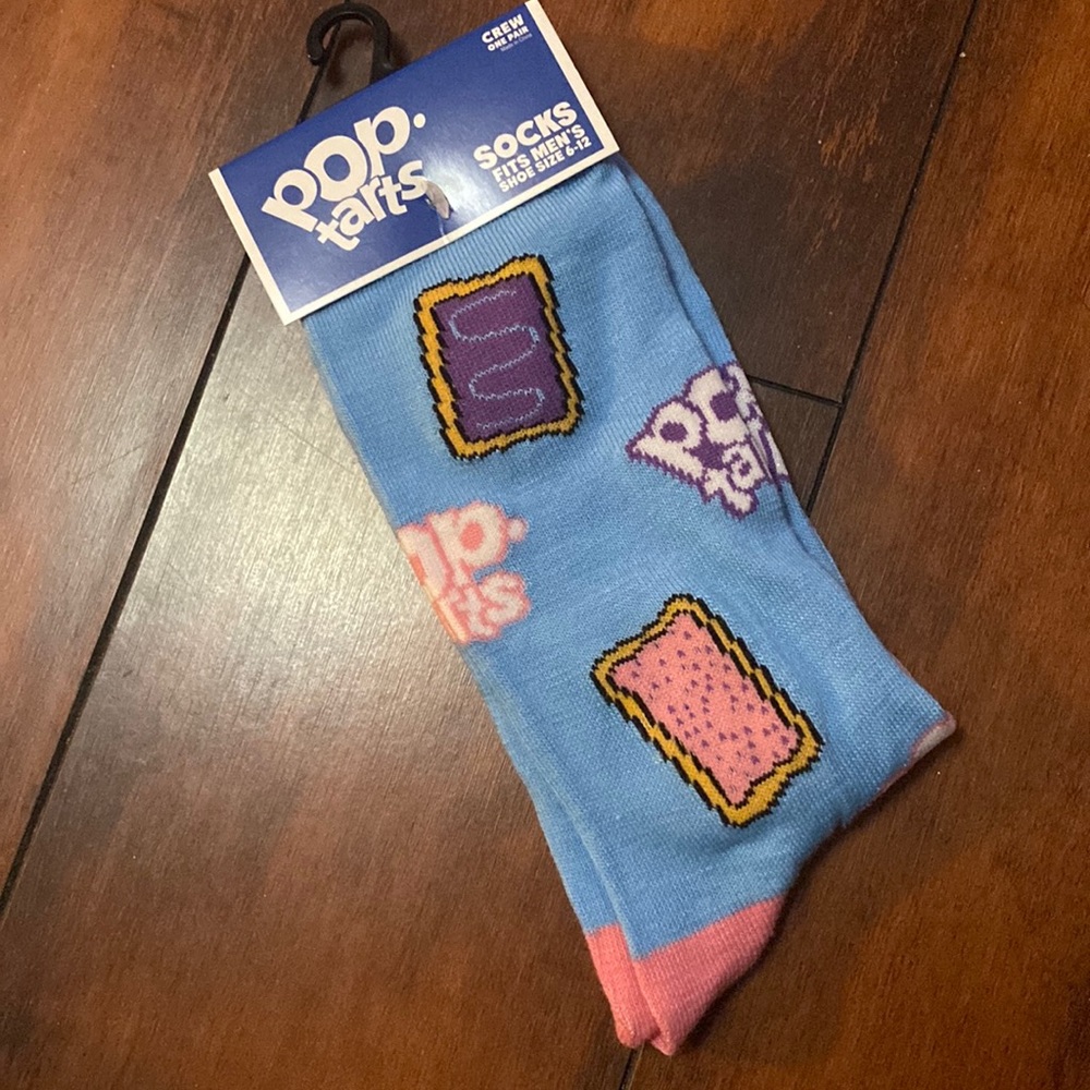 Funny men’s socks. Pop tarts.